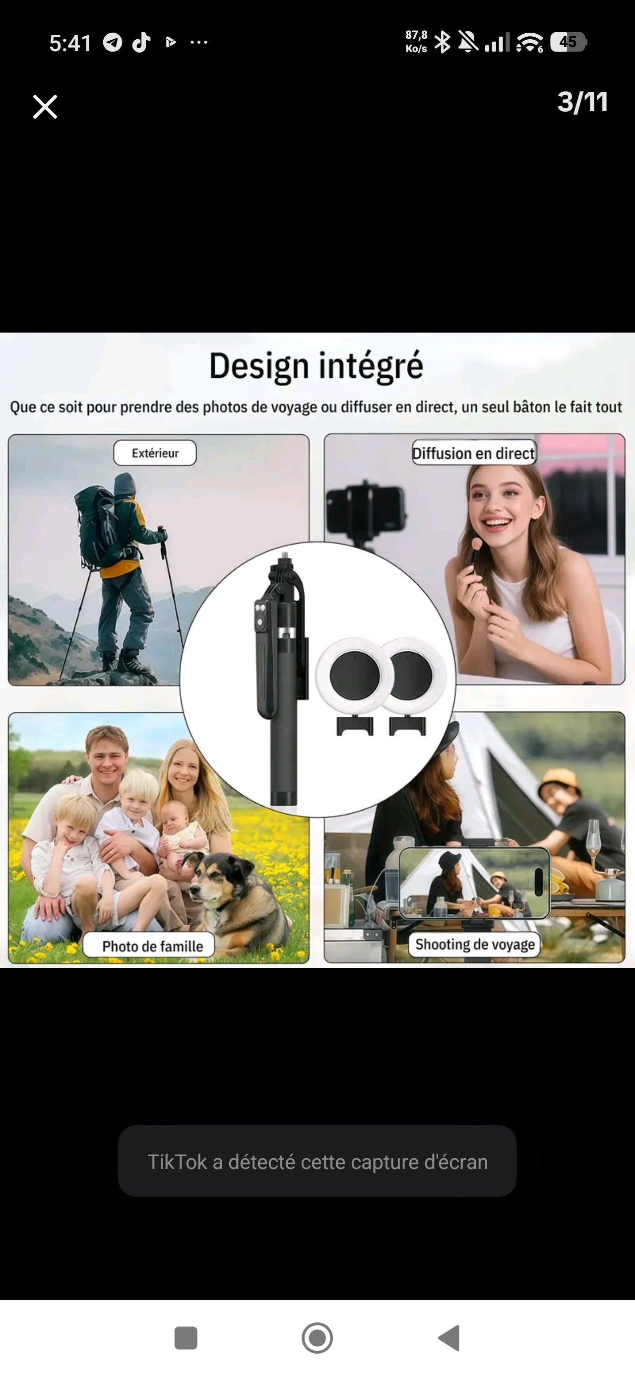 Contenu de la boîte - Perche B16 Tripod Selfie Stick